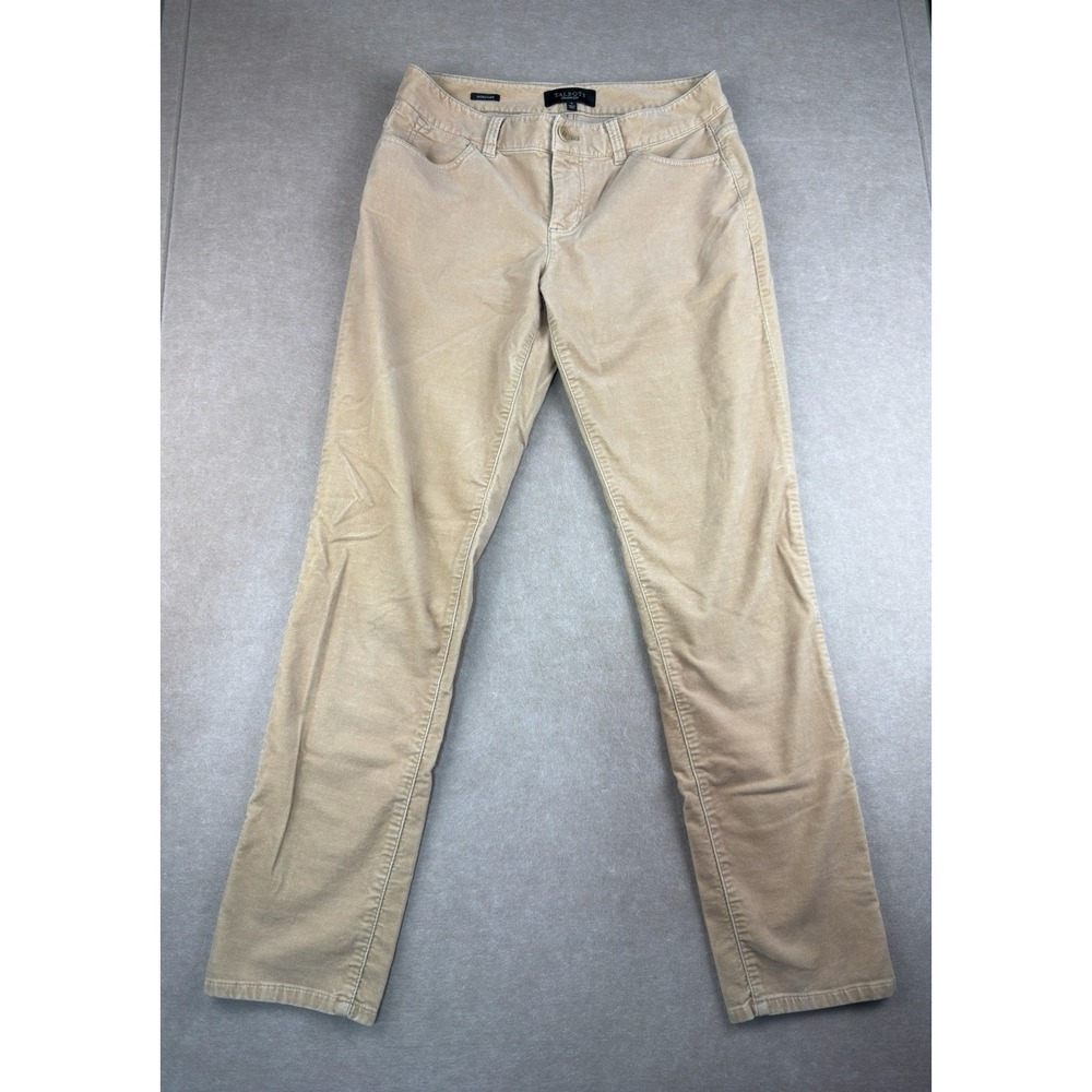 Talbotsā Corduroy Pants Women's 4 Beige Signature Mid Rise Straight Leg Classic